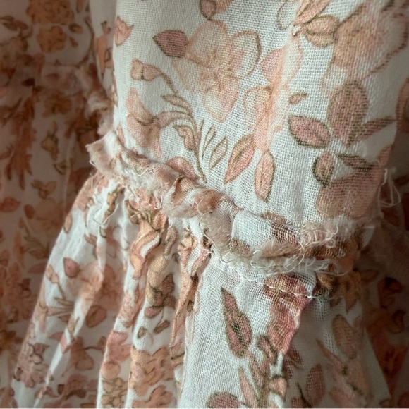 LOVESHACKFANCY Natasha Dress Vanilla Foam Ditsy Floral Print Size XS Cotton - Picture 11 of 16